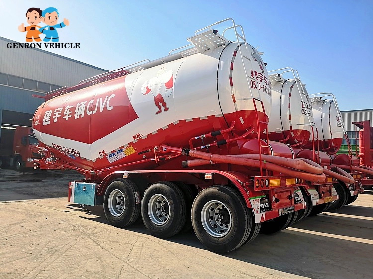 42 CBM Bulk Cement Carrier/Tanker Trailer for Kenya with BPW Axles from China Genron Vehicle