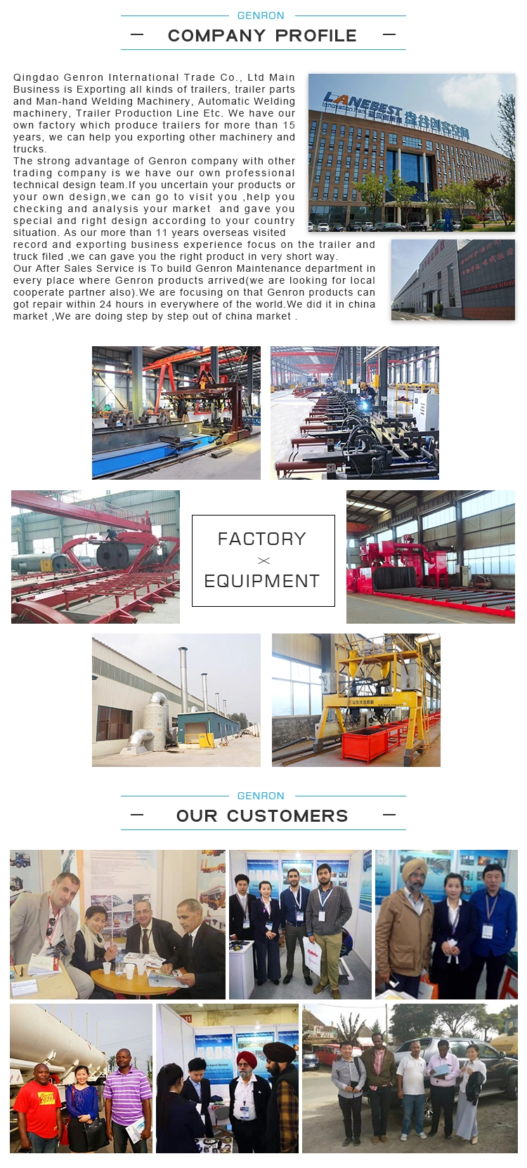 Genron Hot Sale Bulk Cement Truck Semi Trailer