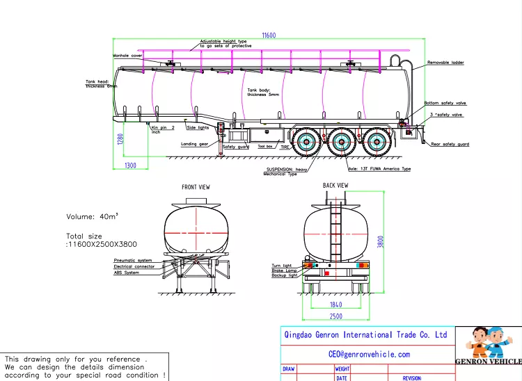 Factory Direct Deal Durable Aluminum Fuel Oil Semi Trailer Tank for Sale