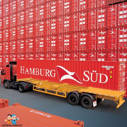 2 Axles Container Transport Semi Trailer