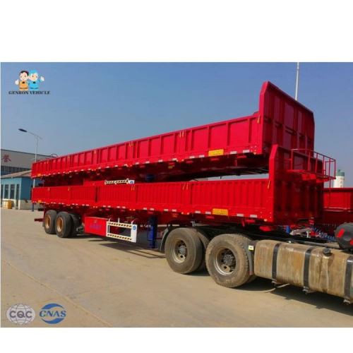 2 Axles Drop Side Semi Trailer