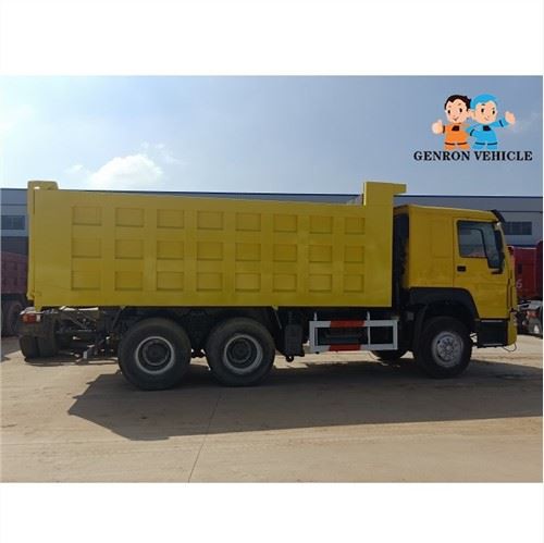 The Best 2 Axles Yellow Used Dumping Truck