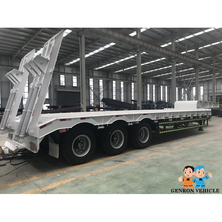 Steel 3 Axles Low Bed Semi Trailer