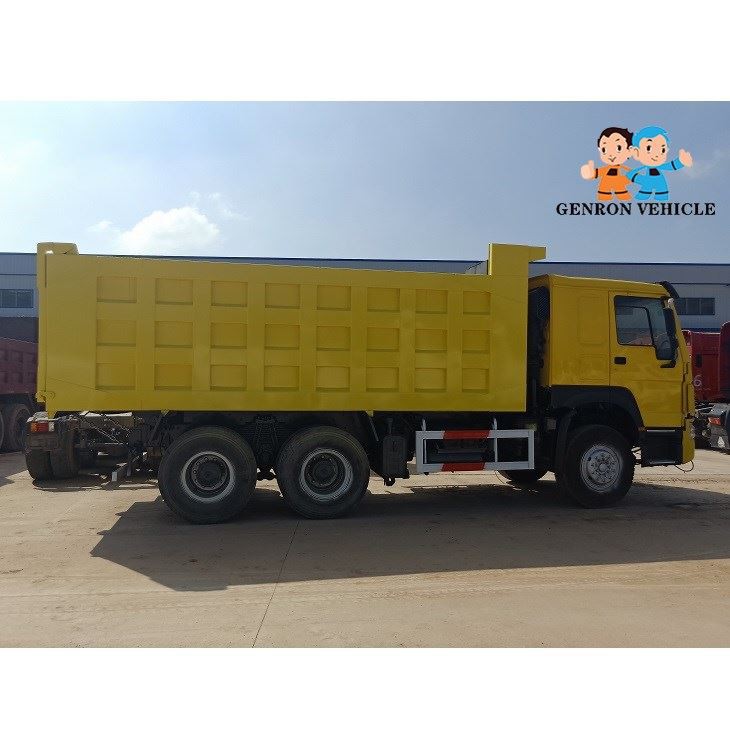 The Best 2 Axles Yellow Used Dumping Truck