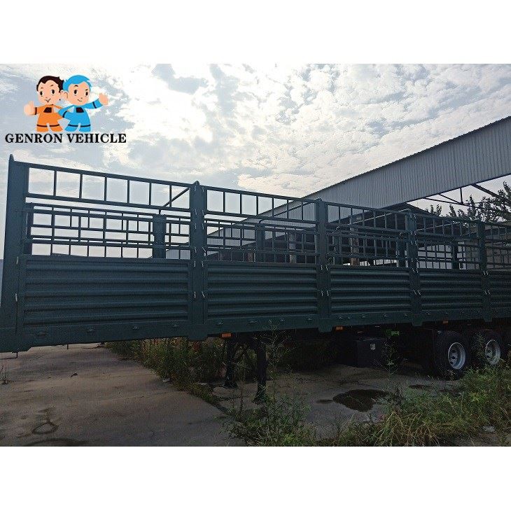 3 Axles Air Suspension Stake Semi Trailer
