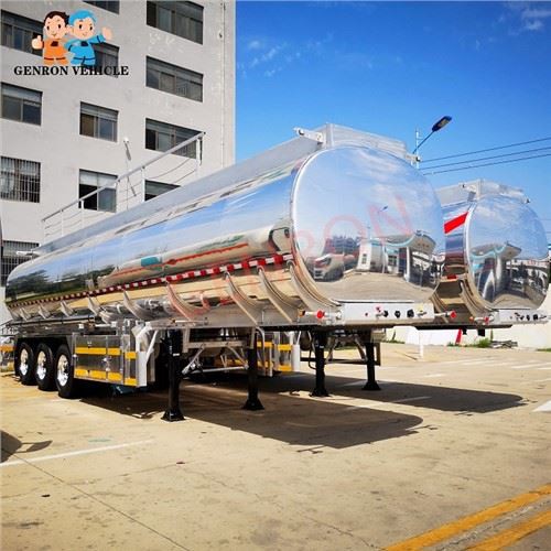 3 Axle Mirror Aluminum Fuel Tanker Trailer