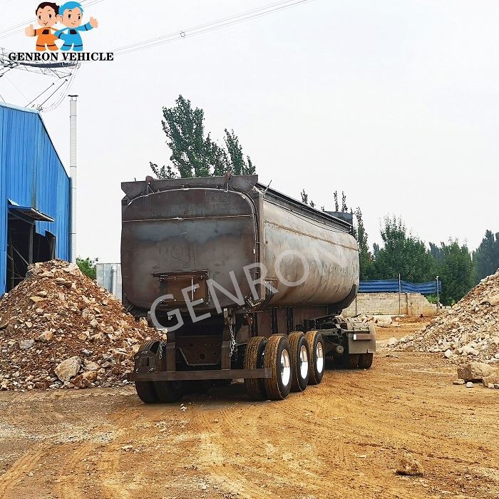 Tanker Shape Grain Transport Rear Tipper Dump Trucks