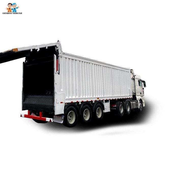 Van Type Crawler Dumping Trailer Container Trailer