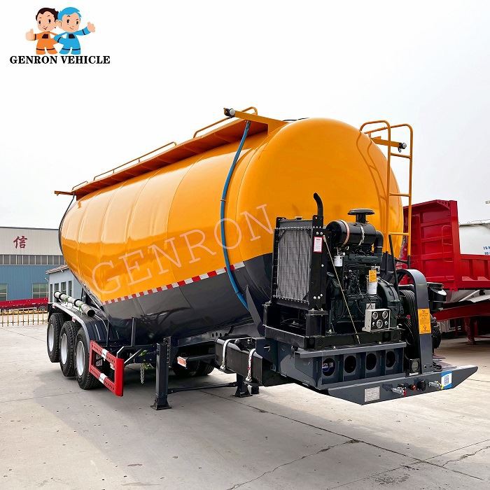 3 Axles 45CBM Cement Powder Tanker Semi Trailer