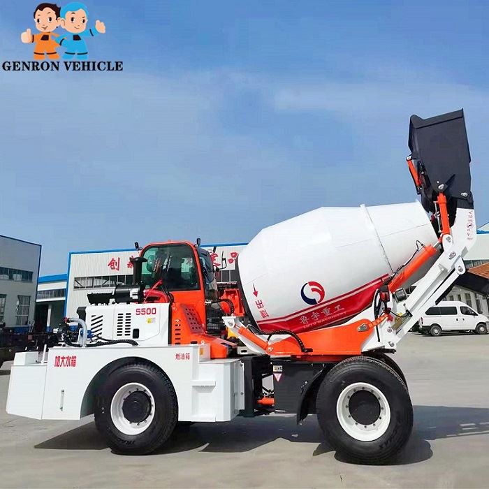 Construction Use Self Loading Concrete Mixer Truck
