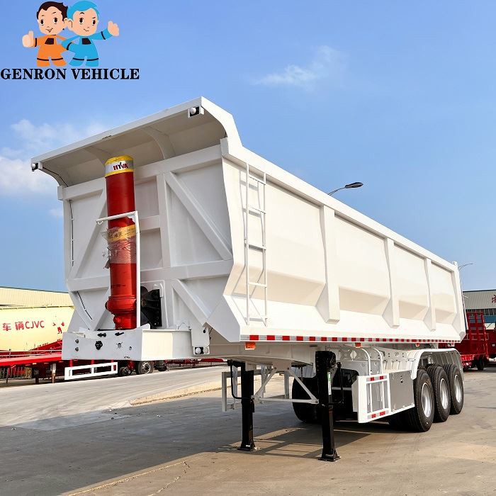 Good-looking 3 Axles Rear Dump Trailer Exported To Gambia